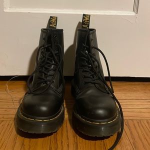 plain black doc martens